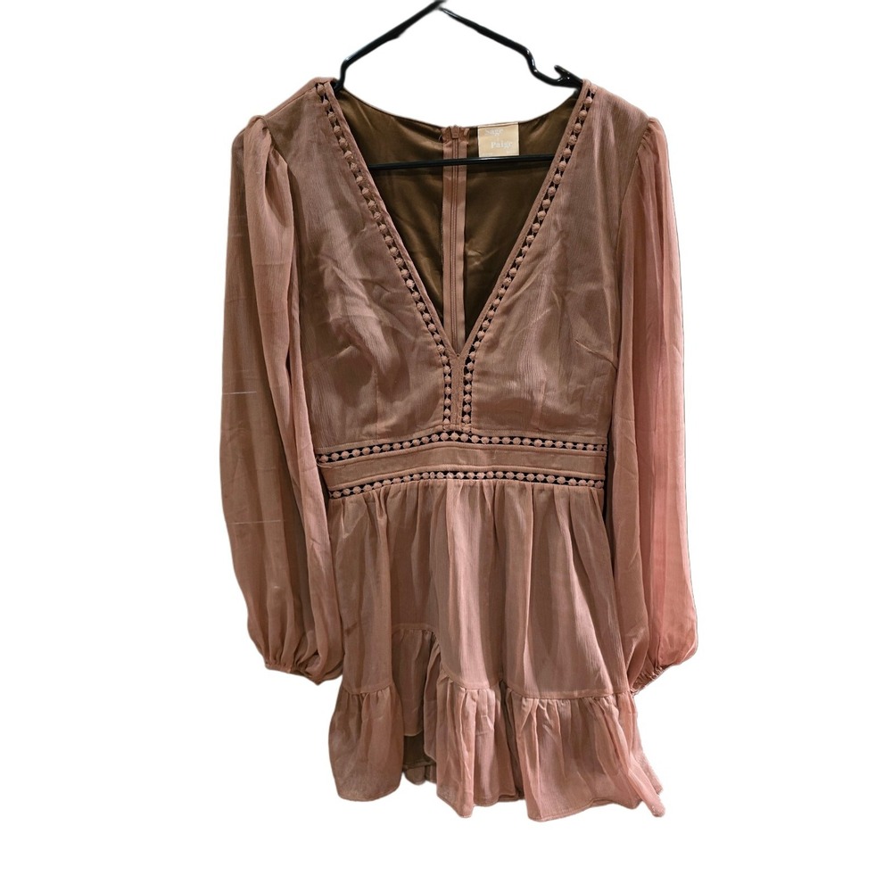 In Heaven Mini Dress Chocolate Sage And Paige Size Medium - Picture 4 of 4